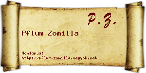 Pflum Zomilla névjegykártya